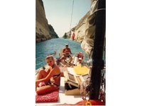 Tekneyle Antibbes (Fransa) Bodrum Güzergahında, Corinth Boğazını Geçerken 1989